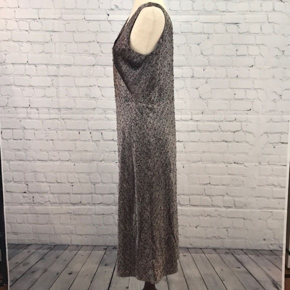 Vintage ADRIANNA PAPELL Beaded Silk Dress sz 8 - Picture 4 of 8